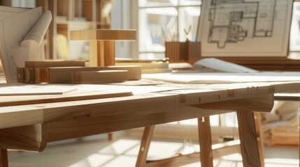 Precision in Design: Detailed Furniture Plans in a Furniture Making Setting