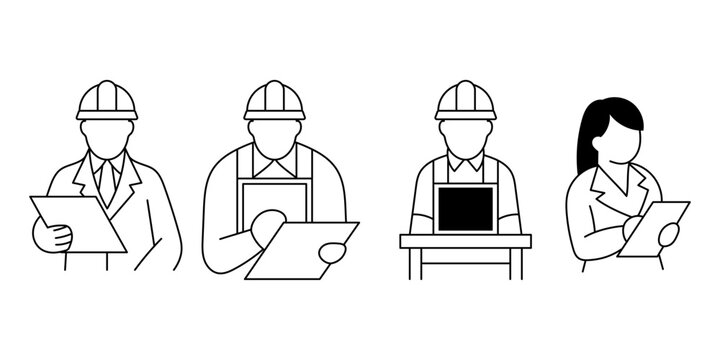 Business People person icon management and socializing persons silhouette icons vector set