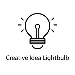 Creative Idea Lightbulb vector icon