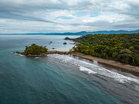 Nuqui, Choc&ograve; on the pacific ocean in Colombia by drone