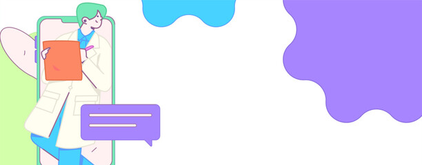 Medical characters fighting the epidemic flat vector concept operation hand drawn illustration
