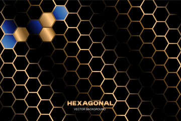 hexagonal abstrack background vector free 