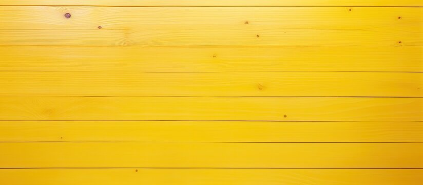 A decorative device on a yellow background with space for text The concept of home interior about a child top view yellow wooden background. copy space available