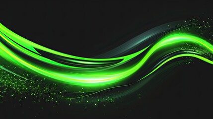 a neon green swoosh vector