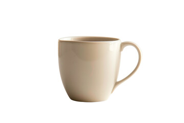 White Ceramic Coffee Mug Isolated on Black Background