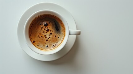 coffee with buble in white table