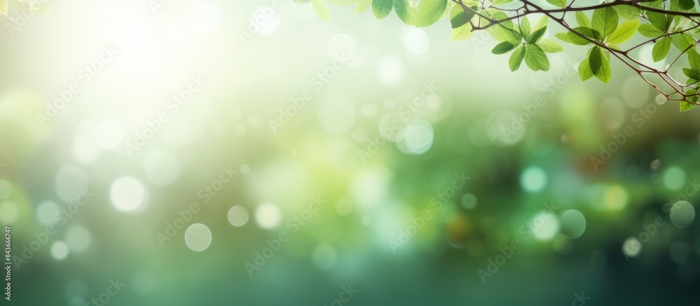 Aufkleber abstract blurred summer background green and brown summer bokeh spring fresh background great backgr