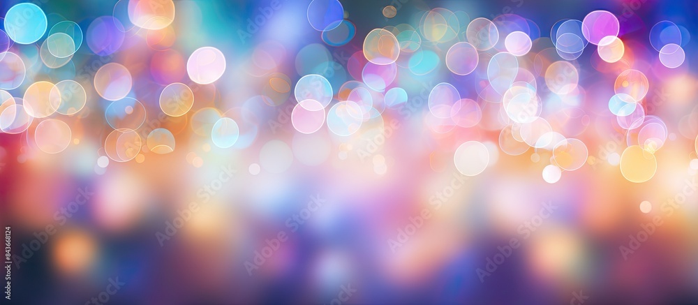 Poster colorfull bokeh flare light and abstract background and texture. copy space available