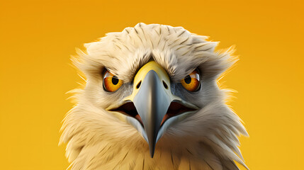 Fototapeta premium Close-Up of Bald Eagle with Intense Gaze