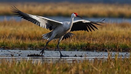Obraz premium Greater Sandhill Crane