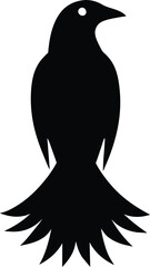 set of black bird silhouettes vector elements vector