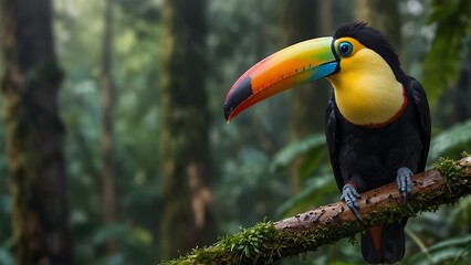 Fototapeta premium Tropical Elegance: Toucan on the Branch