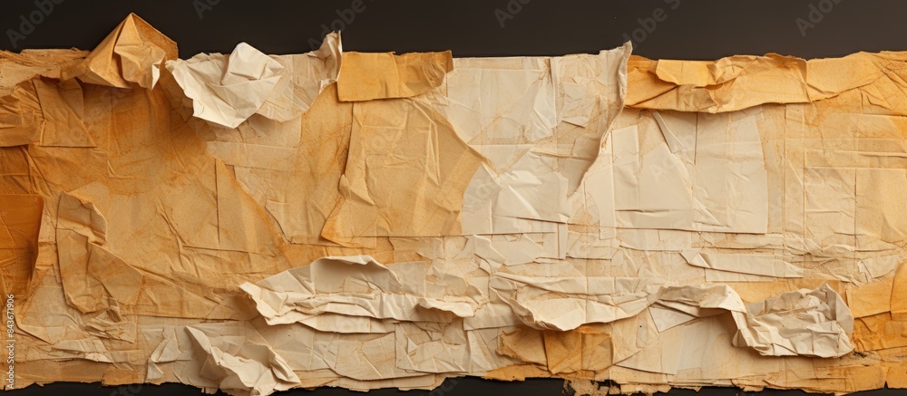 Poster pieces of torn paper texture background copy space