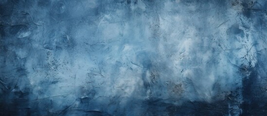 Obraz premium Abstract Grunge Decorative Dark Blue Grey stucco Wall Background Gloomy Rough Smear Texture Web Banner or Wallpaper With Copy Space For Design