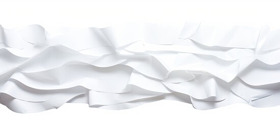 White ripped paper torn edges strips isolated on white background. copy space available