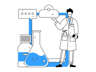 Medical characters fighting the epidemic flat vector concept operation hand drawn illustration
