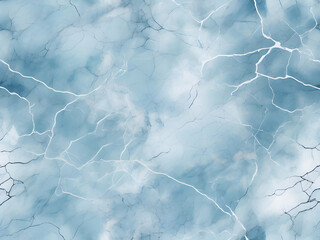 Obraz premium Blue with white cracked marble background