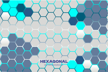 hexagonal abstrack background vector free 