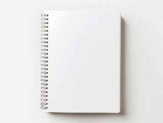 school notebook mockup, spiral notepad on a table