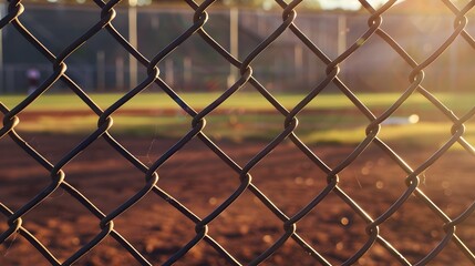 Fototapeta premium 野球場のフェンス