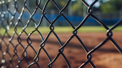 Fototapeta premium 野球場のフェンス