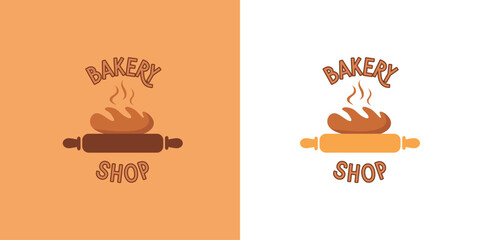 Bread Abstract Sign, Symbol or Logo Template. Hand Drawn Loaf with Premium Typography. Stylish Vector Emblem Concept. Isolated.