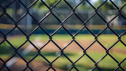 Fototapeta premium 野球場のフェンス