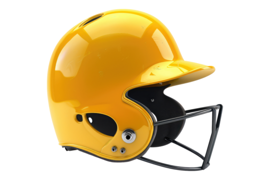 Batting helmet isolated on transparent background