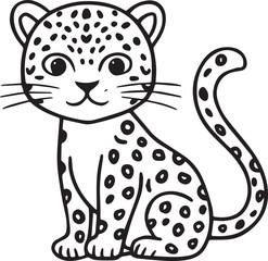 Set of vector illustrations in cartoon style. Super Cute cats with big eyes on white background