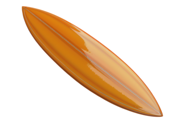 Realistic surfboard isolated on transparent background