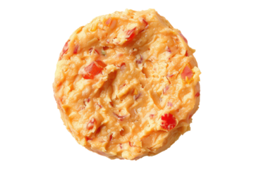Savory fusion pimento cheese charm isolated on transparent background