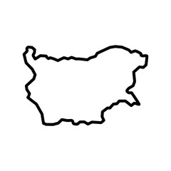 Bulgaria Map Icon for Geography, Travel Guides, and Regional Information Illustrations