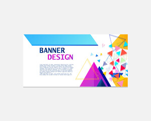 Colorful template banner with gradient color.