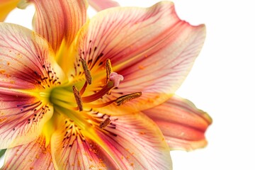 flower Photography, Lilium Hemerocallis sp, Isolated on white Background
