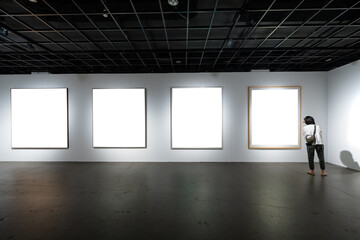 blank frame in gallery