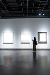 Obraz premium blank frame in gallery