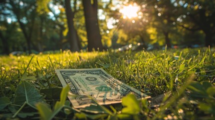 Pocket money and place it on the highest point in the park to get a loan for a planned investment.