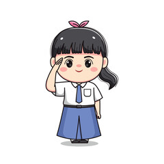 indonesian senior high school student cute girl character