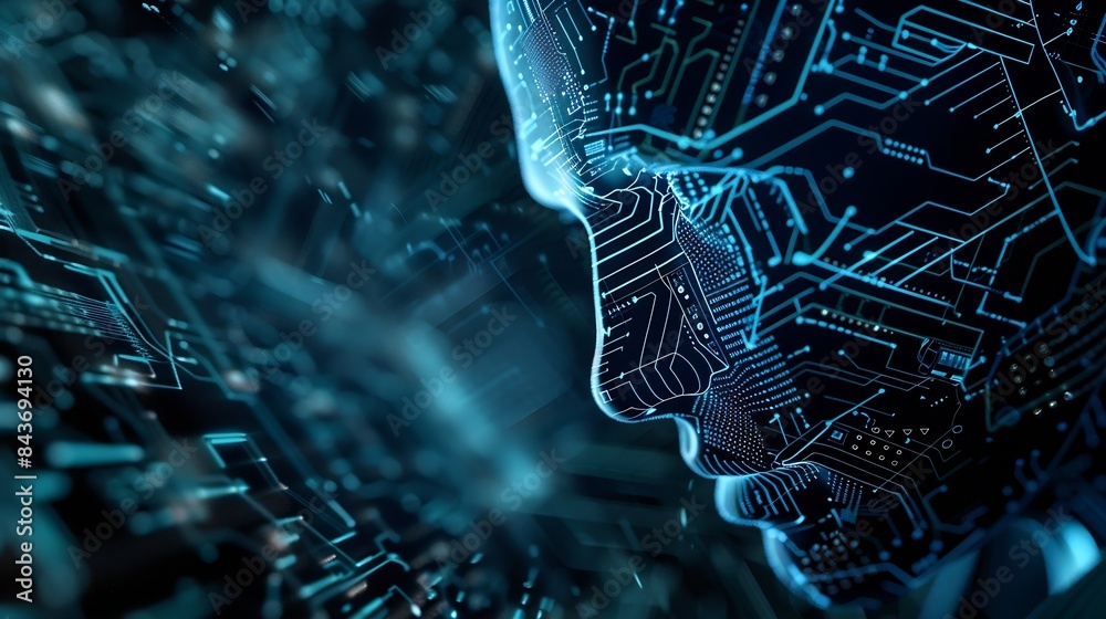 Poster Cyber security concept Professionals use artificial intelligence AI and techniques to protect organizations from potential threats Protecting networks systems and programs from digital : Generative AI