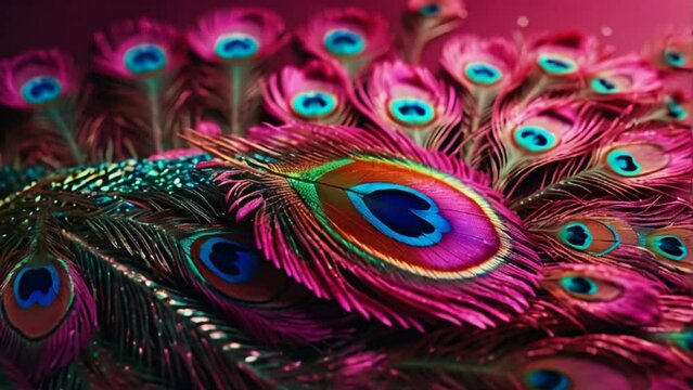 Beautiful peacock feathers background