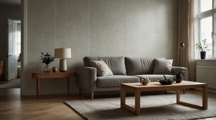 A minimalist modern living room that embodies the harmonious balance