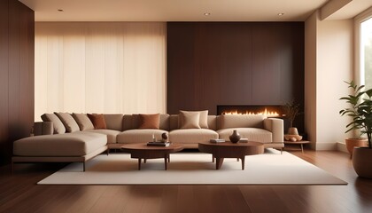 Photo interior modern design room 3D illustration