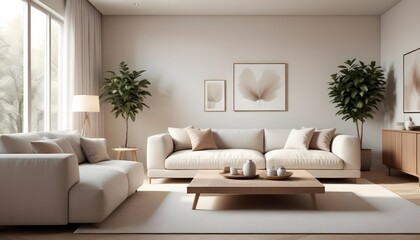 Photo interior modern design room 3D illustration