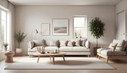 Photo interior modern design room 3D illustration