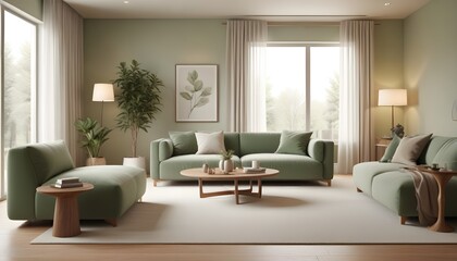 Photo interior modern design room 3D illustration