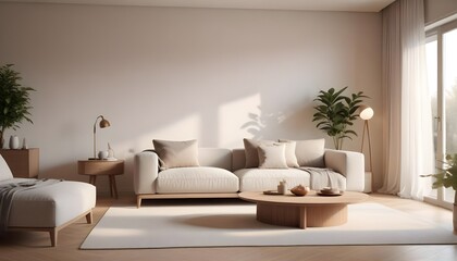 Photo interior modern design room 3D illustration
