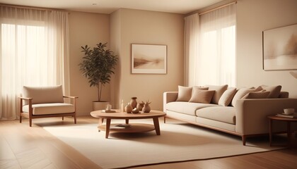 Photo interior modern design room 3D illustration