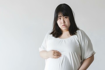 痩せたいのにダイエットに失敗してまた太ったことに悩む肥満女性
