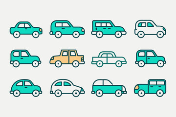 Fototapeta premium car icons