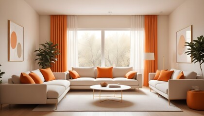 Fototapeta premium Photo interior modern design room 3D illustration